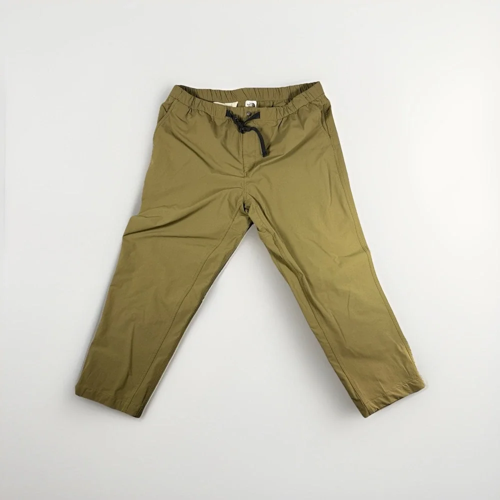 The North Face Class V Belted Pants XXL Khaki Olive Tech Travel Mens Relaxed Fit